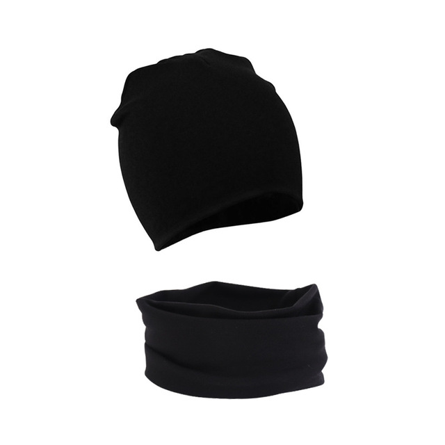 Nowa elastyczna czapka dziecięca bawełniana dla dziewczynek i chłopców + zestaw szalików, 15 kolorów - Wianko - 9