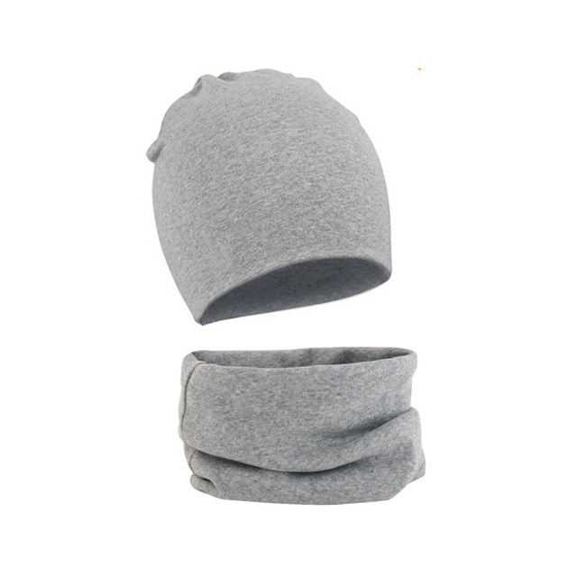 Nowa elastyczna czapka dziecięca bawełniana dla dziewczynek i chłopców + zestaw szalików, 15 kolorów - Wianko - 11