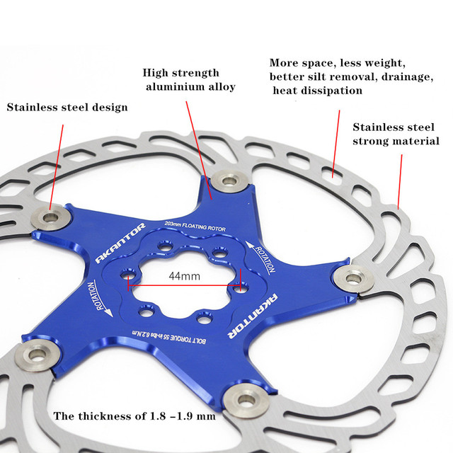 Tarczowy wirnik hamulca AKANTOR - odprowadzanie ciepła, lekki - różne rozmiary - Wianko - 3