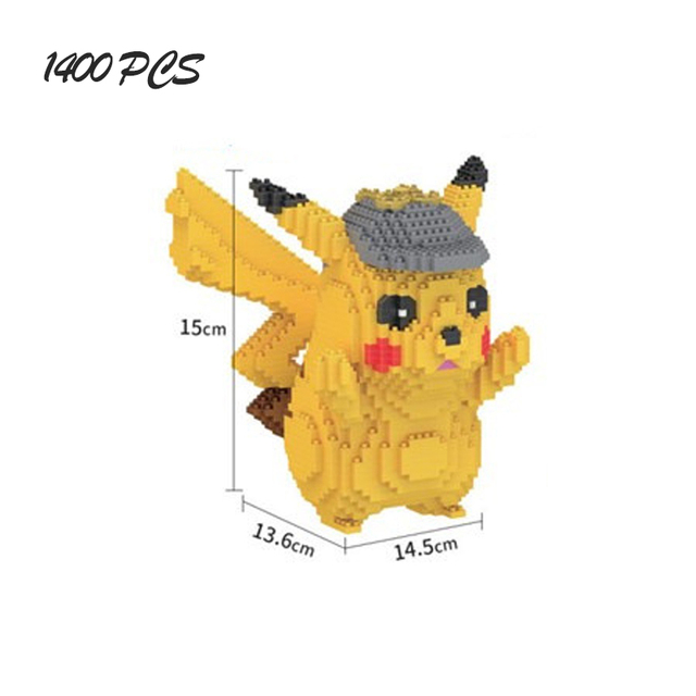 Okulary przeciwsłoneczne Pikachu Pokemon dla dzieci, wodne żółwie, skóra Psyduck, zabawki blokowe - Wianko - 3