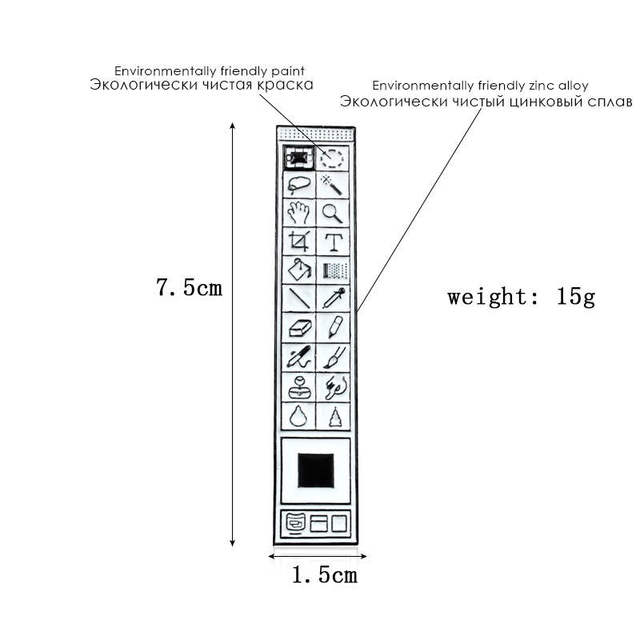 Broszka z eblem kreskówki, emalia, pasek narzędziowy, śliczne wzory - Wianko - 1