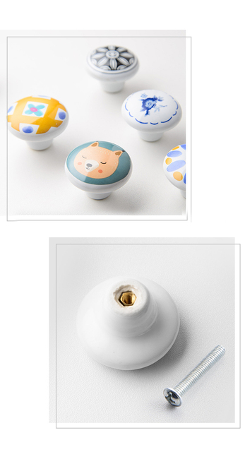 Uchwyty ceramiczne NAIERDI w stylu skandynawskim do szafek - wiejski urok dla garderoby dziecięcej i kuchni - Wianko - 12