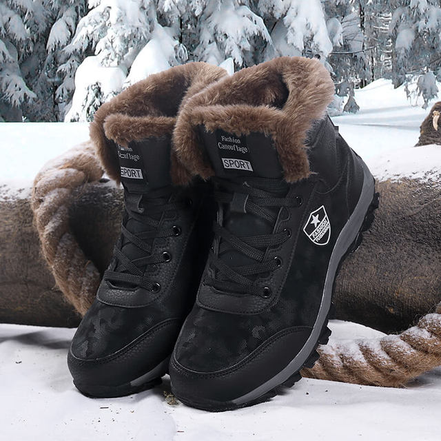 Męskie buty zimowe 2019, ciepłe pluszowe kostki, trampki ręcznie wykonane - Wianko - 8