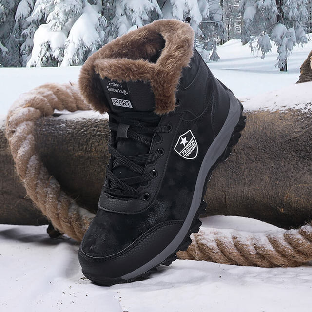 Męskie buty zimowe 2019, ciepłe pluszowe kostki, trampki ręcznie wykonane - Wianko - 9
