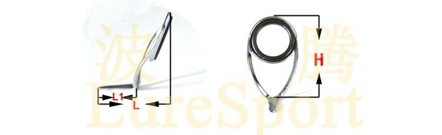 Wędka LureSport KT srebrna ramka czarny pierścień pręt + 20 przewodników KL (12/16/20/25) - akcesoria naprawcze DIY - Wianko - 7