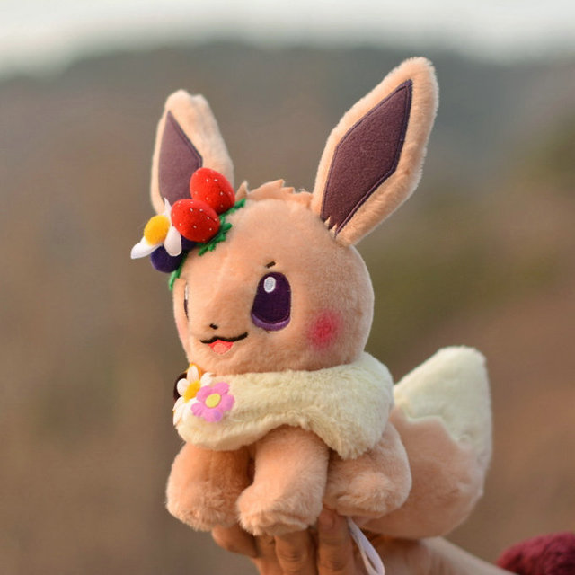Pluszowa zabawka Pikachu i Eevee - Pokemon wieniec Corolla Elf Anime obrazek - Wianko - 9