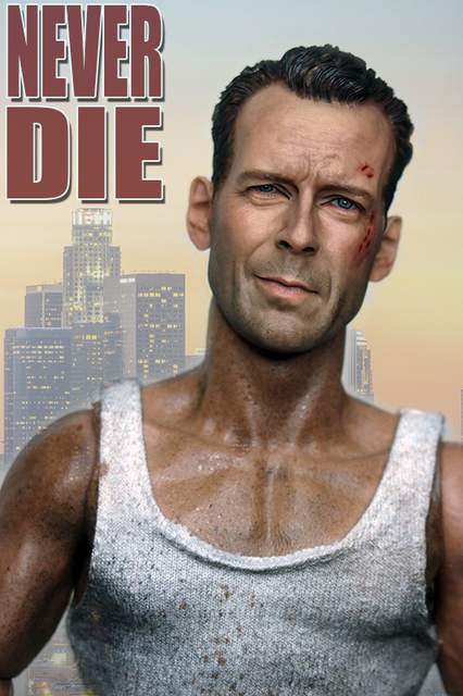 Figurka 1/6 Bruce Willis John McClane Die Hard - uszkodzona wersja głowy, skala 12 cali - Wianko - 4