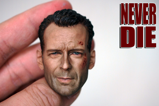Figurka 1/6 Bruce Willis John McClane Die Hard - uszkodzona wersja głowy, skala 12 cali - Wianko - 1