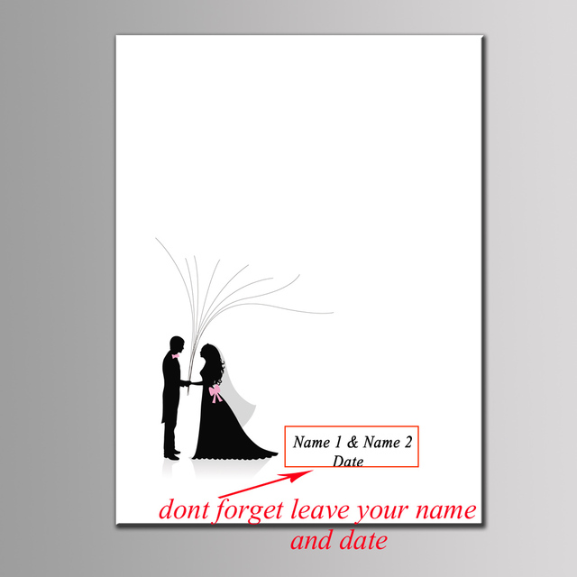 Księga gości z obrazem na płótnie - gorący balon dmuchany wesele drzewo z odcisków palców Bride Groom (prezent ślubny) - Wianko - 10