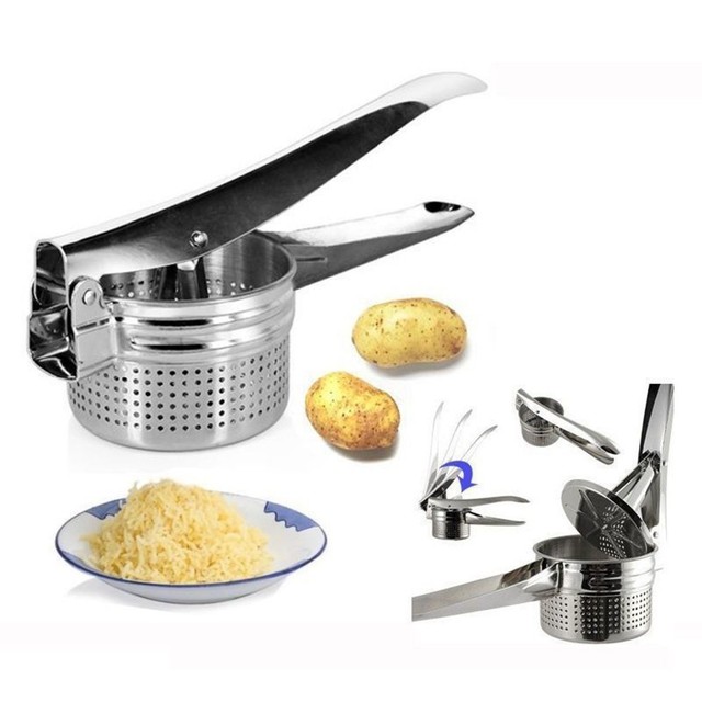 Nowy tłuczek do ziemniaków i praski do warzyw ze stali nierdzewnej 2019 Essential Ricer Puree - narzędzie kuchenne do wyciskania owoców i kruszenia warzyw - Wianko - 1