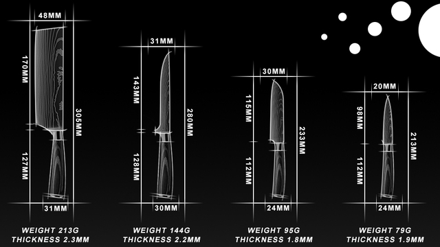 Nóż szefa kuchni wysokiej węgla noże kuchenne Damascus wzór laserowy japoński nóż Santoku Cleaver krojenie nóż introligatorski Grandsharp - Wianko - 4