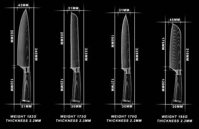 Nóż szefa kuchni wysokiej węgla noże kuchenne Damascus wzór laserowy japoński nóż Santoku Cleaver krojenie nóż introligatorski Grandsharp - Wianko - 3