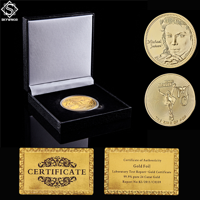 Moneta złota pamiątka Król muzyki Pop - Michael Jackson z dekoracyjnym pudełkiem - Wianko - 17