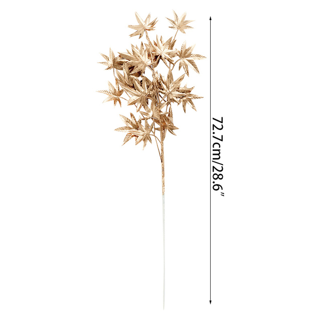 Sztuczna roślina klon liść eukaliptusa złocony - dekoracja do domu, sypialni, biura, ślubu i świąt - Wianko - 11