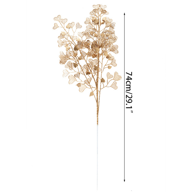 Sztuczna roślina klon liść eukaliptusa złocony - dekoracja do domu, sypialni, biura, ślubu i świąt - Wianko - 12