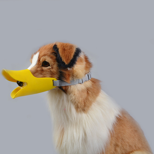 Kaganiec silikonowy dla małych psów w kształcie ślicznej kaczki zabezpieczający przed gryzieniem - Wianko - 4