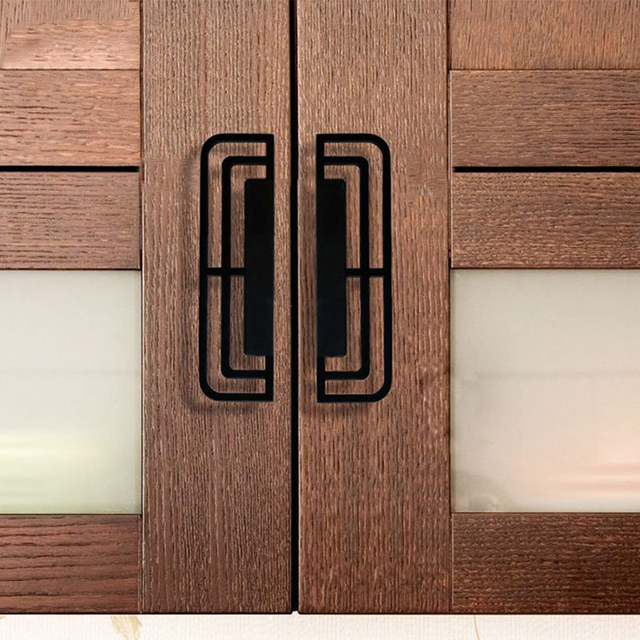 Nowoczesna klamka imitacja miedzi do szafki sypialnianej w chińskim stylu - Wianko - 4