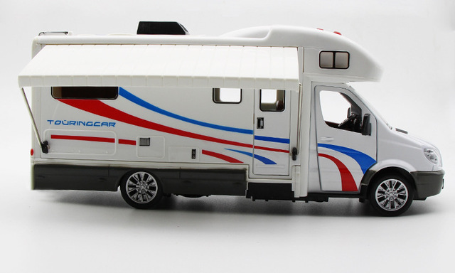 Luksusowy model samochodu campingowego RV 1:32 z odlewanego metalu dla dzieci - Wianko - 16