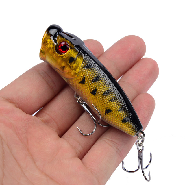 Przynęta Topwater Popper 6.5cm/12g 5 kolorów, twarda, z 6 # hakami - Wianko - 8