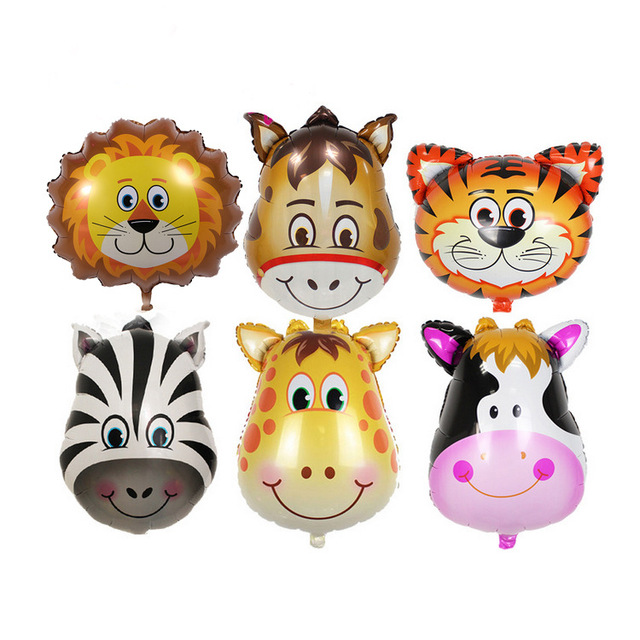 Zwierzęce dekoracje balonowe z folii aluminiowej: lew, tygrys, jeleń, zebra, małpa, świnia, pies, słoń - Wianko - 1