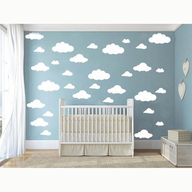Naklejka ścenna z chmurą dla dzieci do dekoracji sypialni - Wianko - 21
