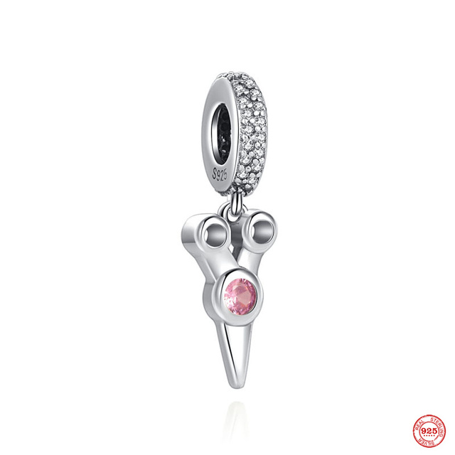 Nowa srebrna konewka Spoon Pot Scissor wisiorek pasuje do bransoletki Pandora 925 dla kobiet - biżuteria koralik - Wianko - 9