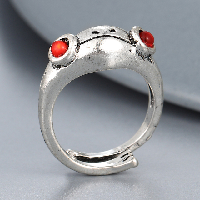 Regulowany pierścionek zwierząt z motywem królika, delfina i hipisowskiego stylu vintage, wykonany ręcznie z posrebrzanymi knuckles – prezent biżuteryjny dla kobiet i dziewcząt - Wianko - 117