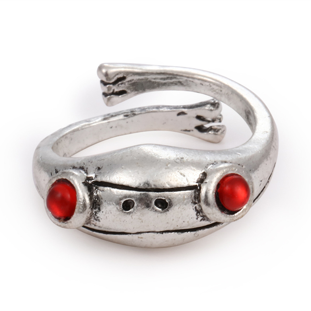 Regulowany pierścionek zwierząt z motywem królika, delfina i hipisowskiego stylu vintage, wykonany ręcznie z posrebrzanymi knuckles – prezent biżuteryjny dla kobiet i dziewcząt - Wianko - 121