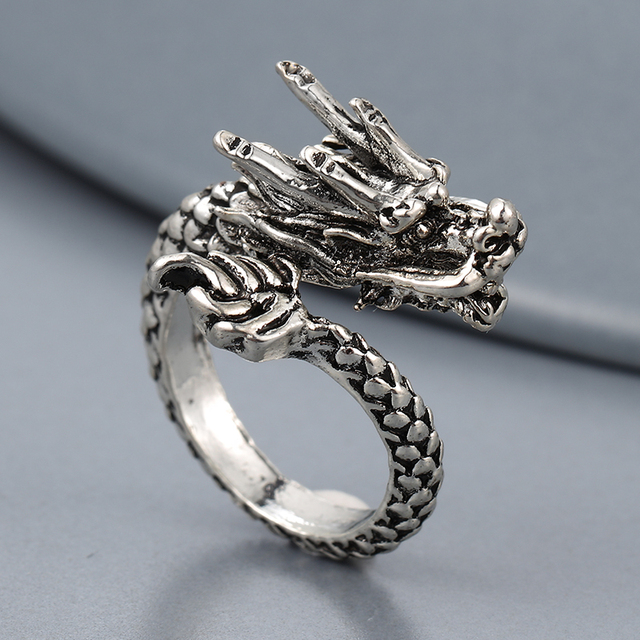 Regulowany pierścionek zwierząt z motywem królika, delfina i hipisowskiego stylu vintage, wykonany ręcznie z posrebrzanymi knuckles – prezent biżuteryjny dla kobiet i dziewcząt - Wianko - 36