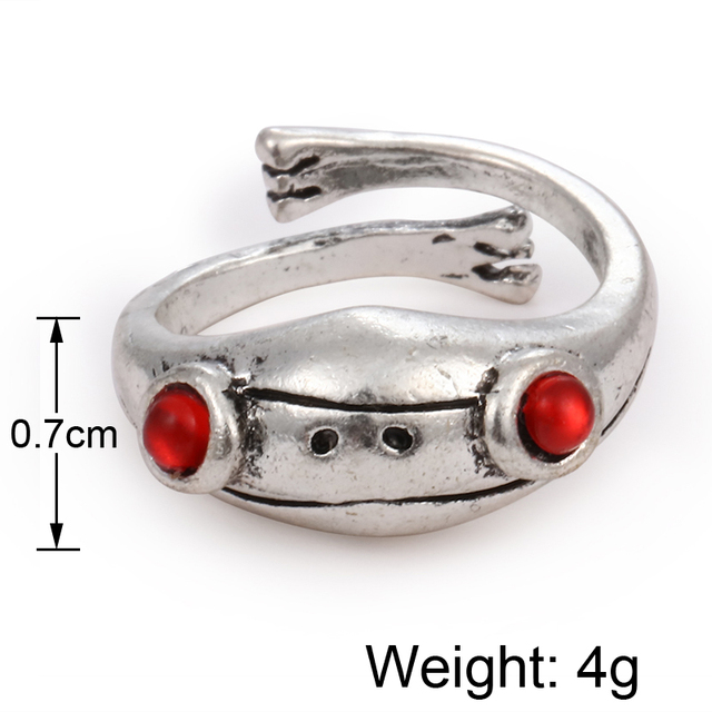 Regulowany pierścionek zwierząt z motywem królika, delfina i hipisowskiego stylu vintage, wykonany ręcznie z posrebrzanymi knuckles – prezent biżuteryjny dla kobiet i dziewcząt - Wianko - 119