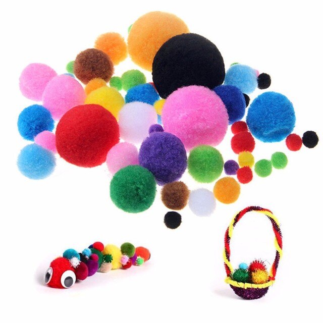 Miękkie piłki pomponowe (10/15/20/25/30/40mm) - zabawki dekoracyjne dla dzieci i na ślub, akcesoria do szycia - Wianko - 3