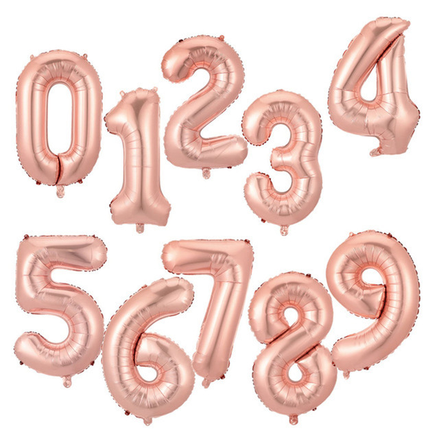 1 sztuka foliowych balonów cyfrowych 40 Cal w kolorze różowego złota - cyfry 0-9, idealne na urodziny, baby shower,doroczne uroczystości ślubne - Wianko - 8