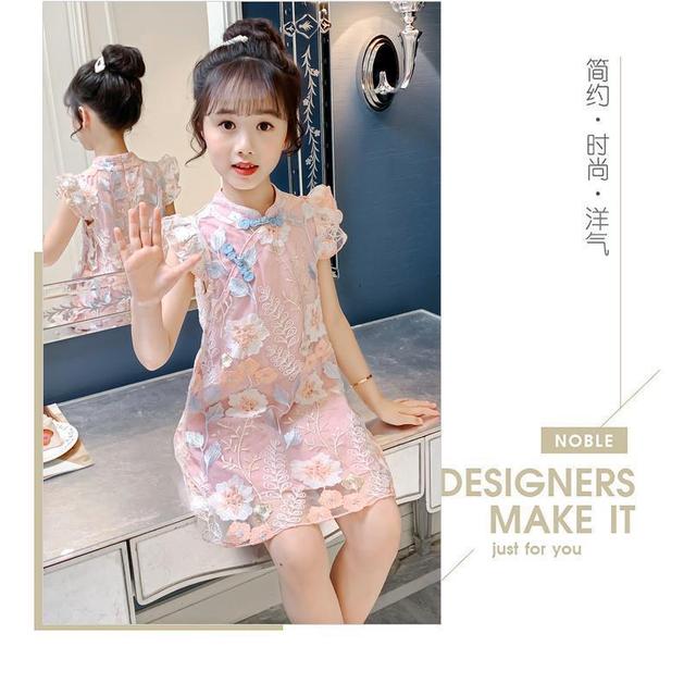 Suknia Hanfu 2021 dla dziewczynek w stylu chińskim, czerwona, dla wieku 4-10 lat - Wianko - 16