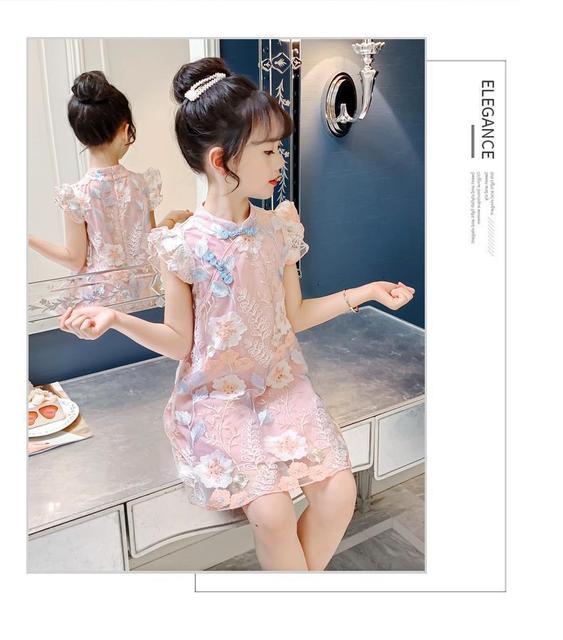 Suknia Hanfu 2021 dla dziewczynek w stylu chińskim, czerwona, dla wieku 4-10 lat - Wianko - 20