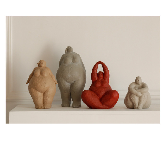 Figurka Rzeźby Kobieta Joga z Żywicy do Dekoracji salonu - Wianko - 18