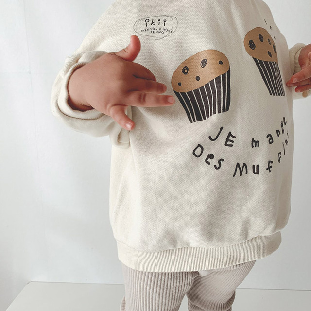 Dziecięca bawełniana bluza z kapturem dla niemowląt - jesień/wiosna, długie rękawy, unisex - Wianko - 2