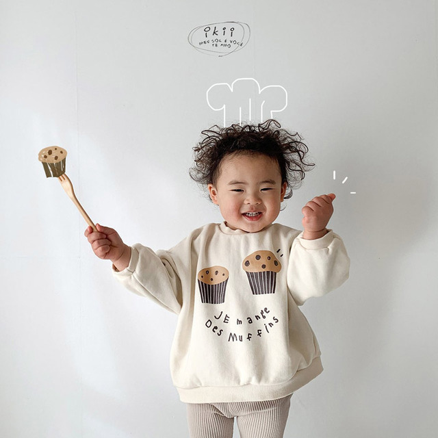 Dziecięca bawełniana bluza z kapturem dla niemowląt - jesień/wiosna, długie rękawy, unisex - Wianko - 4