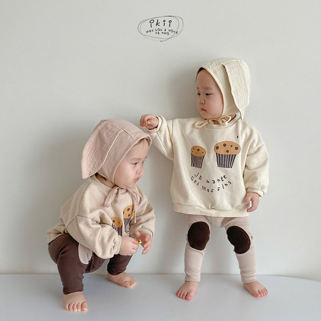Dziecięca bawełniana bluza z kapturem dla niemowląt - jesień/wiosna, długie rękawy, unisex - Wianko - 8
