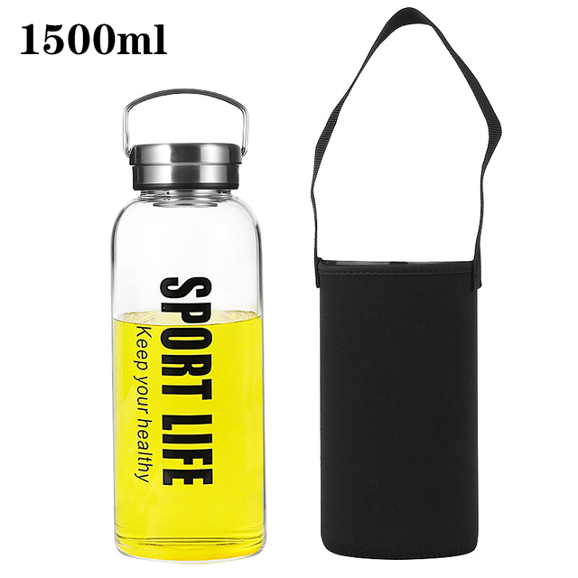 Sportowa butelka na wodę z obudową ochronną - duża pojemność 1500ml / 1800ml / 2000ml - wysokiej jakości - Wianko - 6