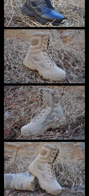Męskie buty wojskowe taktyczne z wytrzymałą podeszwą 2021, duże rozmiary, styl wojskowy - Wianko - 17