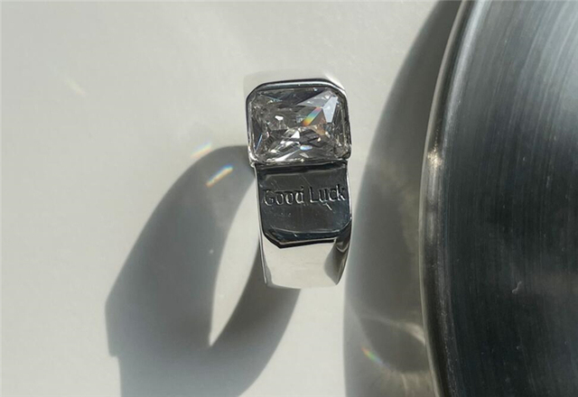 Elegancki pierścionek kobiecy z błyszczącymi kryształami, srebro próby 925, regulowany rozmiar - Wianko - 22