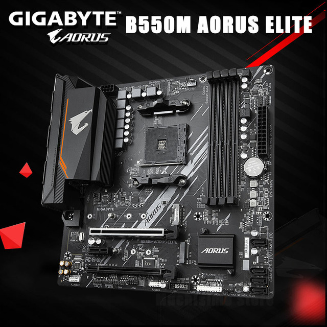 Płyta główna GIGABYTE B550M AORUS ELITE z gniazdem AM4, obsługą DDR4, HDMI, PCI-E 4.0 i M.2, kompatybilna z AMD B550, OverLocking, 128GB - Wianko - 5