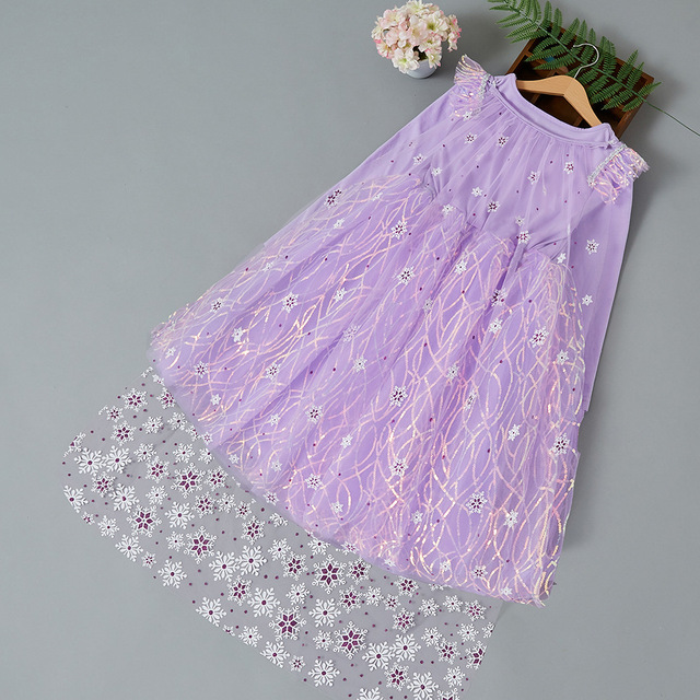 Sukienka mrożonej księżniczki Elsy z płaszczem śniegu - jesienne ubranie dla nastoletnich dziewcząt, idealne na ładne imprezy i urodziny - Wianko - 19