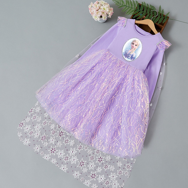 Sukienka mrożonej księżniczki Elsy z płaszczem śniegu - jesienne ubranie dla nastoletnich dziewcząt, idealne na ładne imprezy i urodziny - Wianko - 18