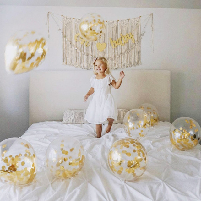 151 sztuk niebieskich, granatowych i białych latexowych balonów z konfetti i złotymi dodatkami - diy balon Garland na ślub, urodziny i przyjęcie baby shower - Wianko - 4