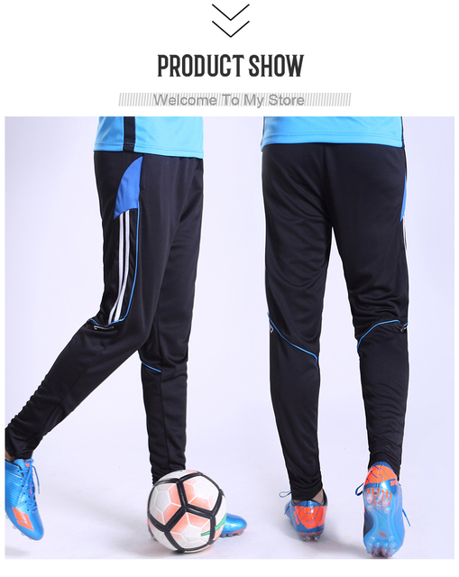Męskie spodnie dresowe do piłki nożnej, biegania i treningu siłowego - długie joggingowe spodnie piłkarskie - Wianko - 6