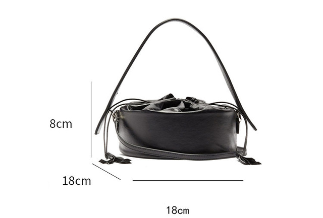 Luksusowa torebka damska na ramię - prosta kubełkowa moda z designerskim stylem - Wianko - 1
