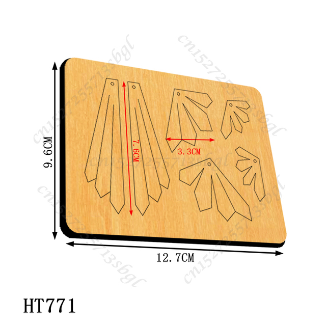 Wykrojniki do kolczyków HT711 - nowe wykrojniki i drewniane formy - Wianko - 2