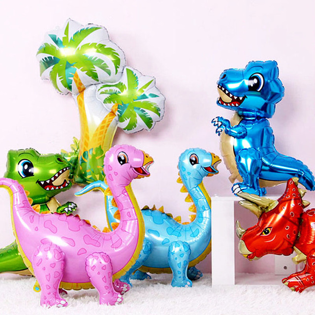 Hotselling Balon Foliowy Duży Dinozaur 4D idący z Dżungli - Dekoracje na Przyjęcie Urodzinowe dla Chłopca, Stojak Jurajski, Dziecięce Zabawki Powietrzne - Wianko - 13