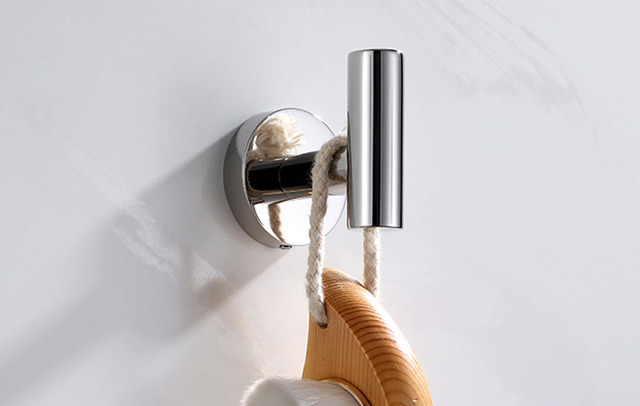 Zestaw 3 elementów do łazienki ze stali nierdzewnej - wieszak na ręczniki, pręty mocujące do ściany w kolorze szczotkowanego złota, czarnego lub lustrzanego - Wianko - 1